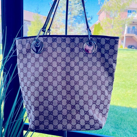 Gucci Bags Gucci Canvas Bucket Bag Poshmark